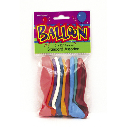 10 globos colores variados (30 cm) - L&iacute;nea Colores B&aacute;sicos