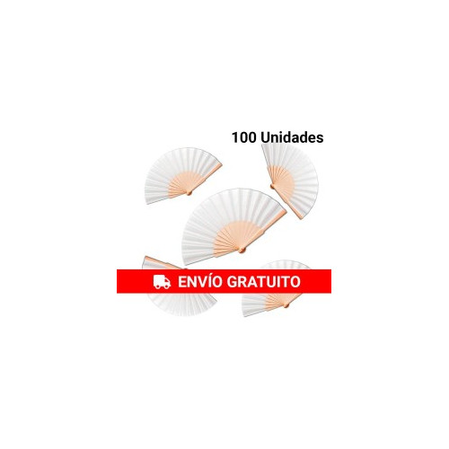 100 Abanicos de Madera Blancos