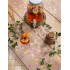 100 Confetis de papel lim&oacute;n, naranja y frambuesa 2,5 cm