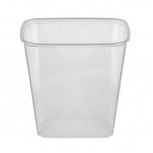100 Vasos transparentes cuadrados 500 ml 10,1 cm x 8,1 cm x 10,8 cm