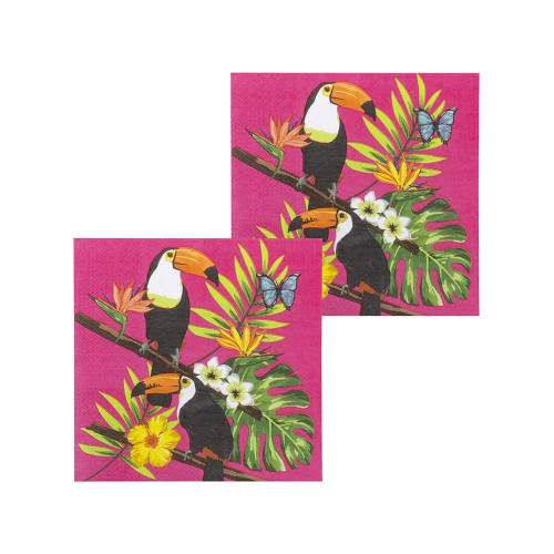 12 servilletas de tucanes (33x33 cm) - Toucan Party