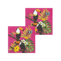 12 servilletas de tucanes (33x33 cm) - Toucan Party