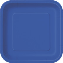 14 platos cuadrados azul oscuro (23 cm) - Línea Colores Bási...