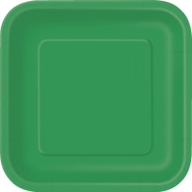 16 platos cuadrados pequeños verde esmeralda (18 cm) - Línea...