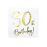 20 servilletas blancas "30th Birthday" de papel (33x33 cm) - Milestone birthday