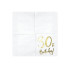 20 servilletas blancas "30th Birthday" de papel (33x33 cm) - Milestone birthday