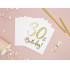 20 servilletas blancas "30th Birthday" de papel (33x33 cm) - Milestone birthday