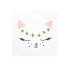 20 servilletas blancas con estampado de gato de papel (33x33 cm) - Meow Party