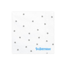 20 servilletas blancas con estrellas plateadas 