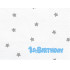 20 servilletas blancas con estrellas plateadas "1St Birthday" de pape (33x33 cm) - Blue 1st Birthday