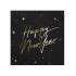 20 servilletas Fin de A&ntilde;o Happy New Year negras y doradas (33 x 33 cm) - New Year's Eve Collection