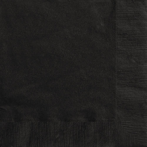 20 servilletas negras (33x33 cm) - L&iacute;nea Colores B&aacute;sicos