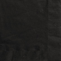 20 servilletas negras (33x33 cm) - Línea Colores Básicos