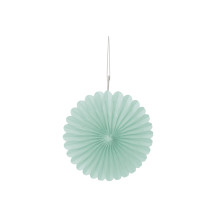 3 Abanicos de papel decorativos verde menta (15,2 cm) - Líne...