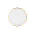 6 platos blancos con bordes dorados de papel (18,5 cm) - Wedding in rose colour