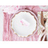 6 platos blancos con bordes dorados de papel (18,5 cm) - Wedding in rose colour