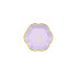 6 platos morados pastel con borde dorado "Good vibes only" de papel (13 cm) - Yummy