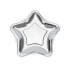 6 platos plateados con forma de estrella de papel (23 cm) - Princess Party