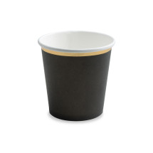 6 vasos negros con borde dorado de papel - New Year’s Eve Co...
