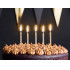 6 velas de cumplea&ntilde;os doradas (6 cm)
