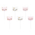6 velas de cumplea&ntilde;os con formas de gato variadas (2 cm) - Meow Party