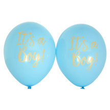 8 globos azules 