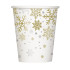 8 vasos - Silver & Gold Holiday Snowflakes