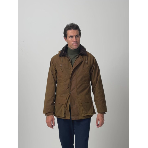 Abrigo clasico encerado mostaza