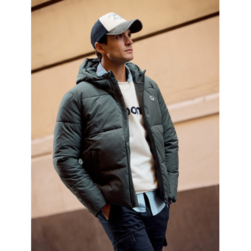 Abrigo tecnico capucha warm verde