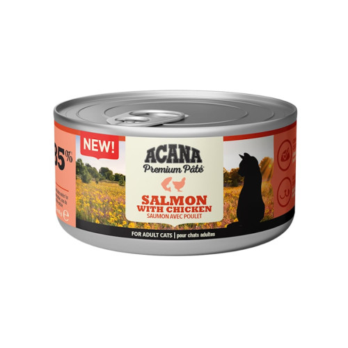 Acana Premium Pat&eacute; Salm&oacute;n y Pollo lata para gatos
