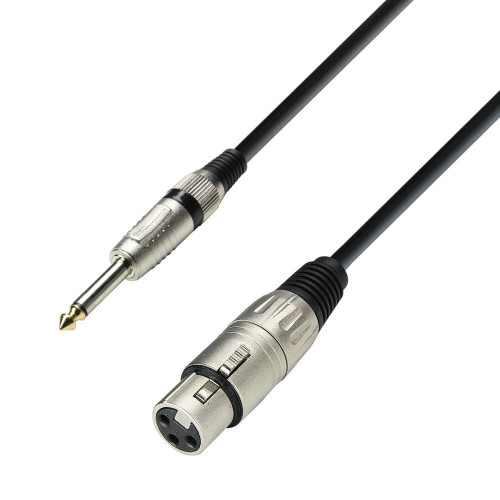 ADAM HALL K3MFP0300 CABLE MICROFONO XLR HEMBRA A 6.3 MM JACK MONO 3 METROS