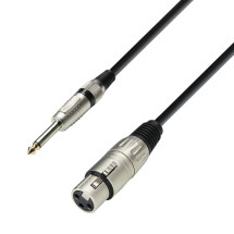 ADAM HALL K3MFP0300 CABLE MICROFONO XLR HEMBRA A 6.3 MM JACK MONO 3 METROS