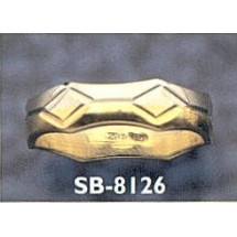 Alianza oro bicolor dos oros 18 kilates Europa SB-8126