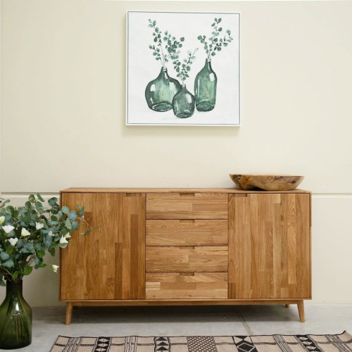 Aparador C&oacute;moda de madera maciza roble Escandi 3 | NordicStory