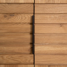Armario con 2 puertas de madera maciza roble Runa | NordicSt...