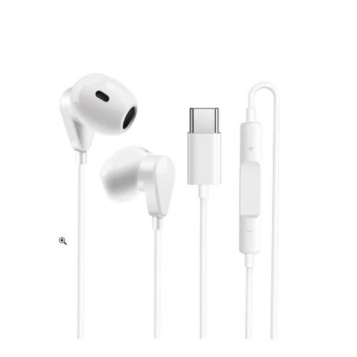 Auriculares Cascos USB-C Blanco con Cable de 1.2M TD-07