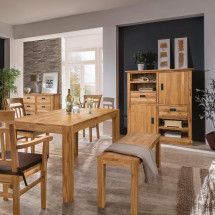 Banco rustico de madera maciza de roble Provance | NordicSto...