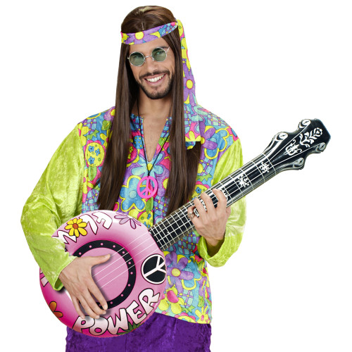 Banjo Hinchable Rosa para Disfraz | Accesorio Divertido