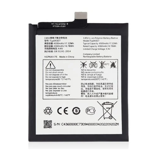 Bateria Para TCL 10 Pro TCL 20 Pro 5G TLP043D7 4500 mAh