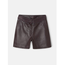 Bermuda piel trenzada burdeos