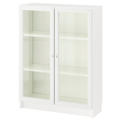 BILLY / OXBERG Vitrina - blanco 80x30x106 cm