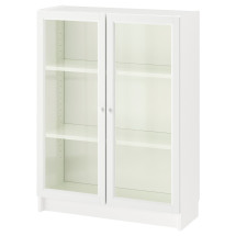 BILLY / OXBERG Vitrina - blanco 80x30x106 cm