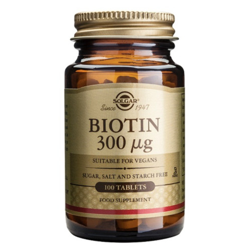 Biotina 300 mcg &middot; Solgar &middot; 100 comprimidos