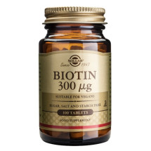Biotina 300 mcg · Solgar · 100 comprimidos
