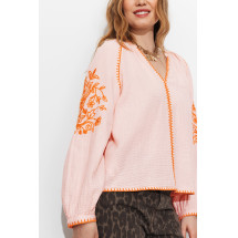 Blusa bordada gasa de algodón