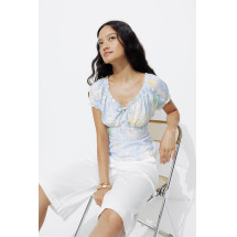 Blusa corta estampada