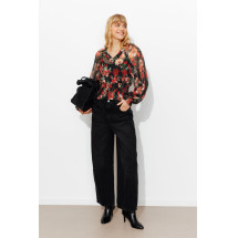 Blusa de gasa estampada