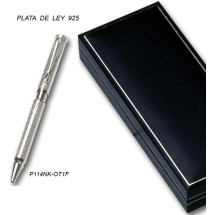 Bolígrafo de plata de ley con estuche p114nk