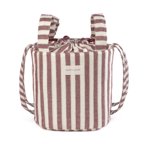 Bolso bucket Cherry rayas