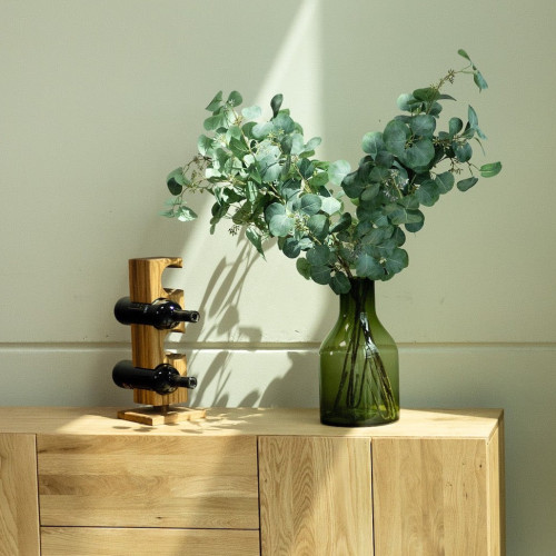 Botellero de roble Alma, puesto de vinos para 4 botellas | NordicStory